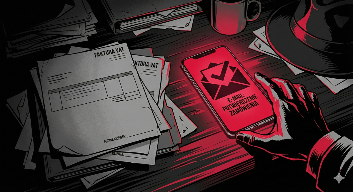 Faktura VAT i potwierdzenie zamówienia na telefonie